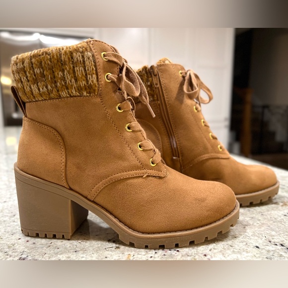 Sun + Stone Brown Lace Up Boots - Picture 2 of 13